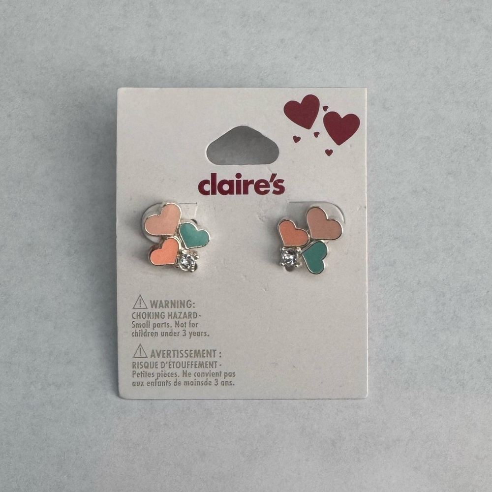 Claire's Multicolor Heart Earrings